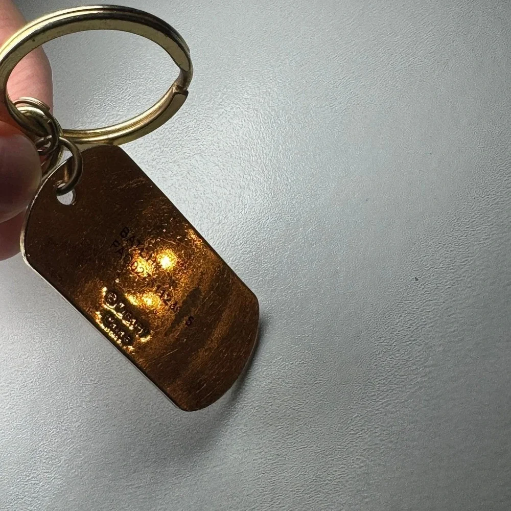 Disney The Lion King Gold‎ Keychain Metal Dog Tag Keychain Clip